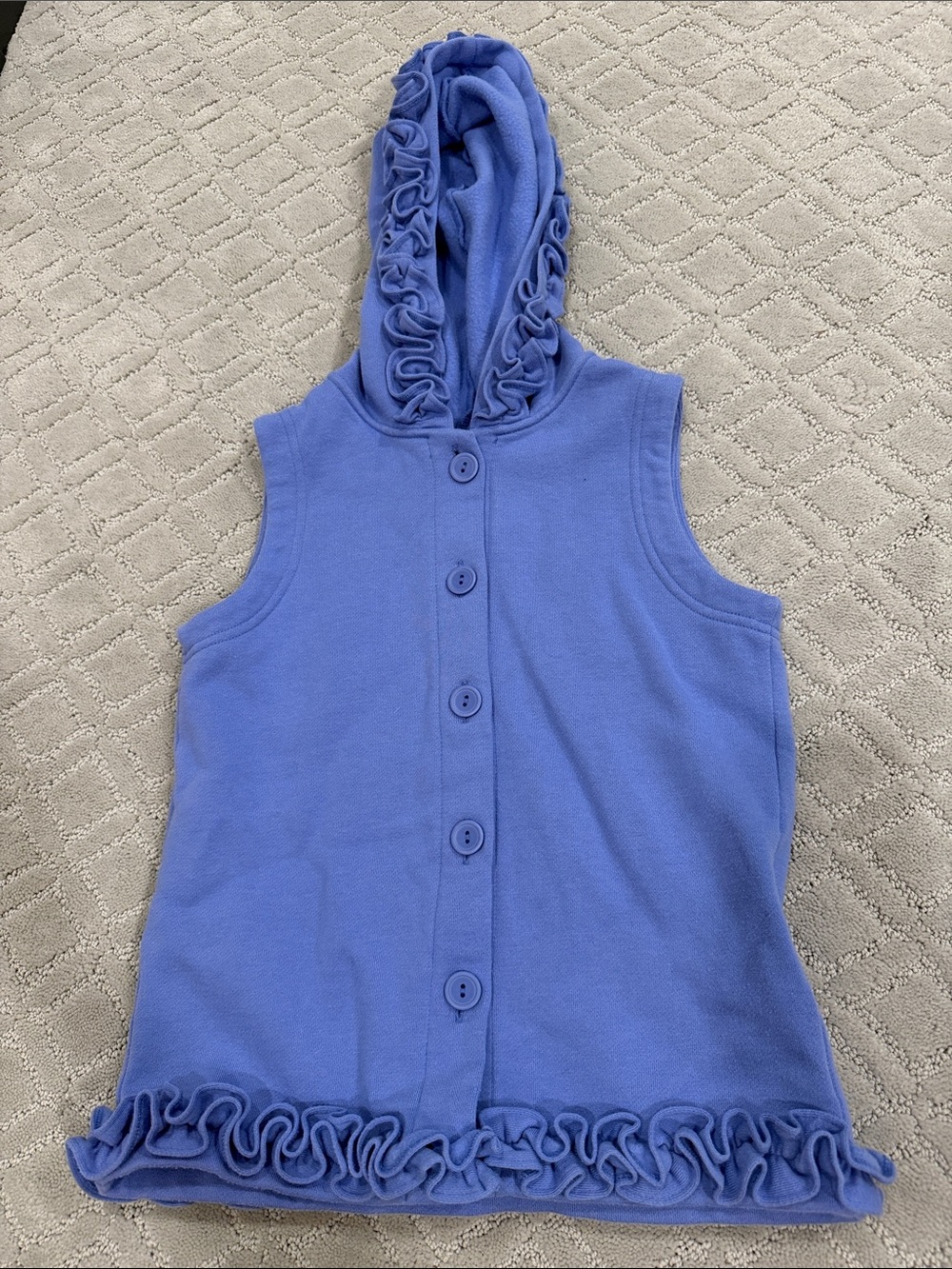 Kelly's Kids Lavender Ruffle Hooded Vest